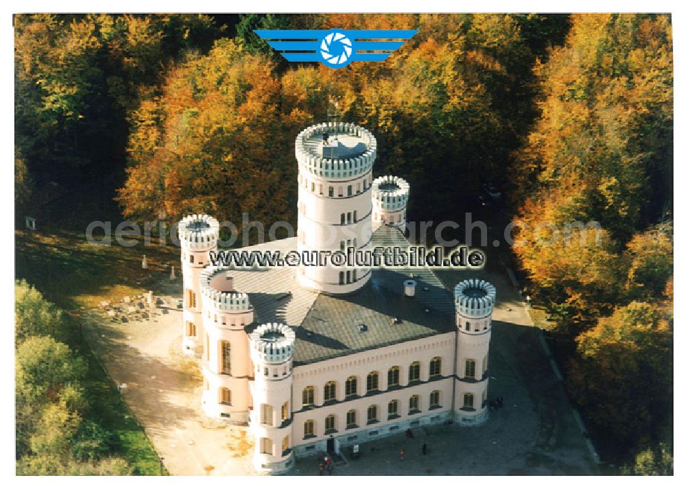 Granitz auf Rügen / MV from the bird's eye view: Fertig rekonstruiertes Jagdschloß Granitz auf Rügen.