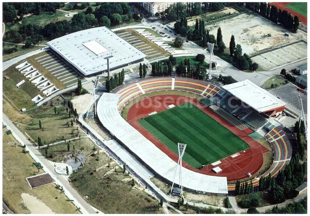 Aerial photograph Berlin-Prenzlauer-Berg - Jahnsportpark in Berlin-Prenzlauer-Berg.