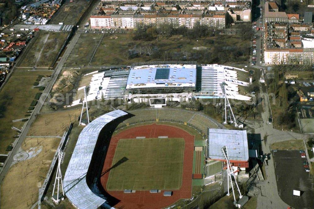 Berlin / Prenzlauer Berg from above - Jahnsportpark in Berlin Prenzlauer Berg.