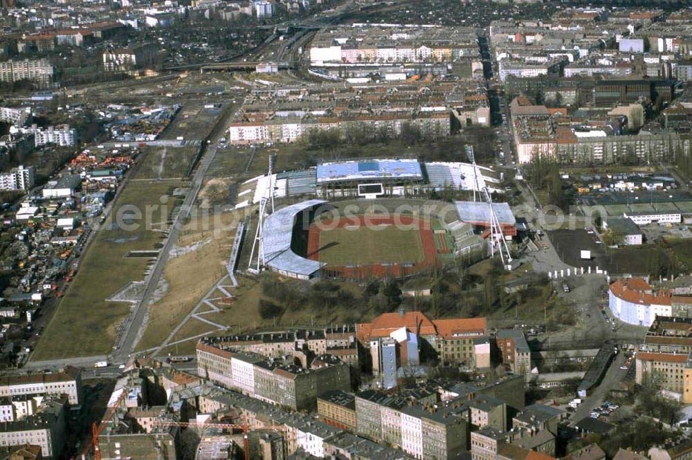 Aerial photograph Berlin / Prenzlauer Berg - Jahnsportpark in Berlin Prenzlauer Berg.