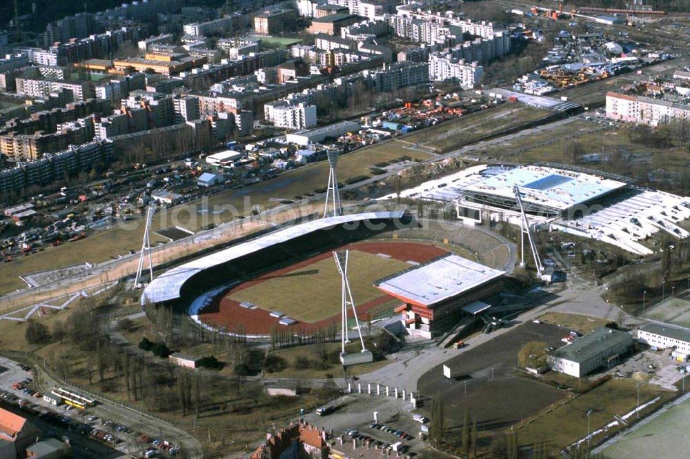 Berlin / Prenzlauer Berg from above - Jahnsportpark in Berlin Prenzlauer Berg.