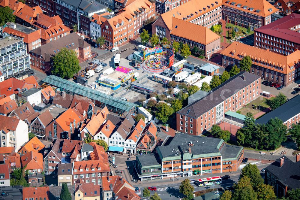 Stade from above - Fair auf dem Sande in Stade in the state Lower Saxony, Germany