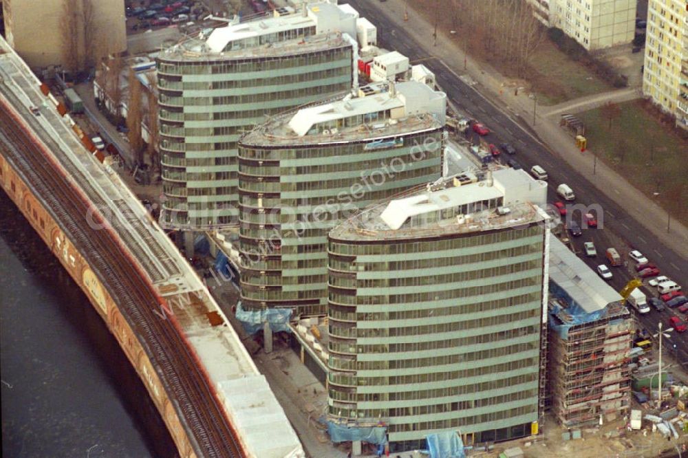 Aerial image Berlin / Kreuzberg - Jannowitzbrucke Bau eines Bürohauses