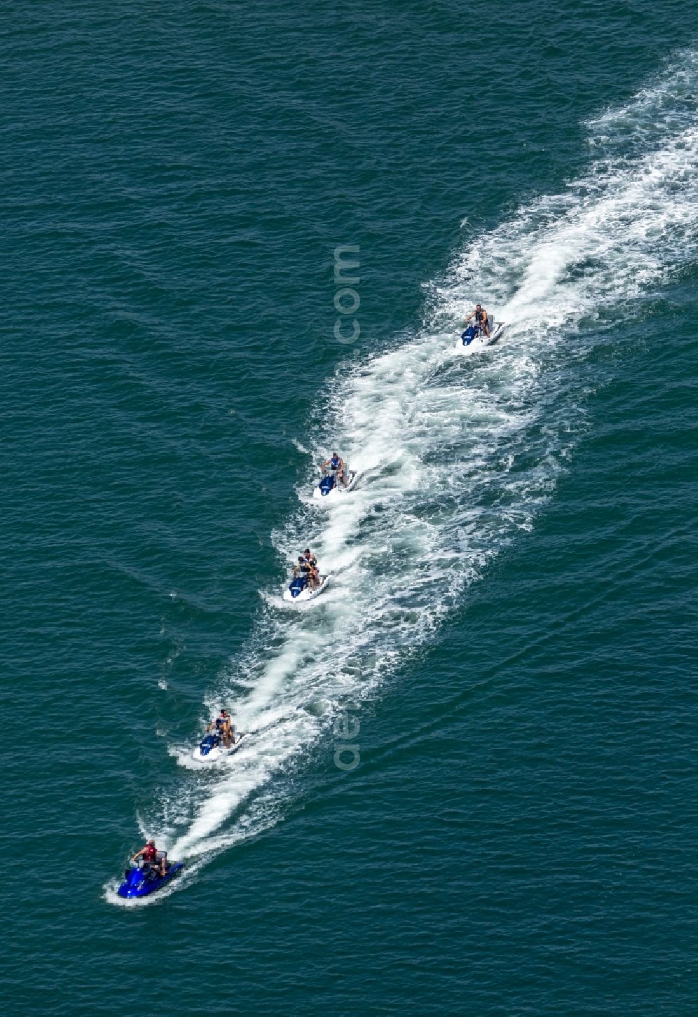 Aerial photograph Agde - Jet Ski - Watercraft ride off the coast of Agde in France