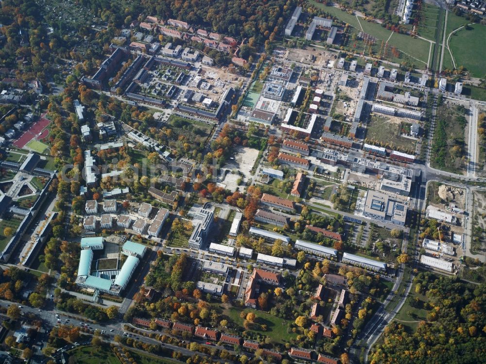 Aerial photograph Potsdam - View of the Jaegervorstadt in Potsdam in the state Brandenburg