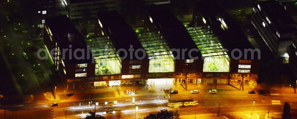 Aerial image Berlin Treptow - Köpenick Adler - Night image with a view over the Johann von Neumann - house an institute building of the Humboldt - University at Rudower Chaussee in Adlershof in the district Treptow - Köpenick in Berlin