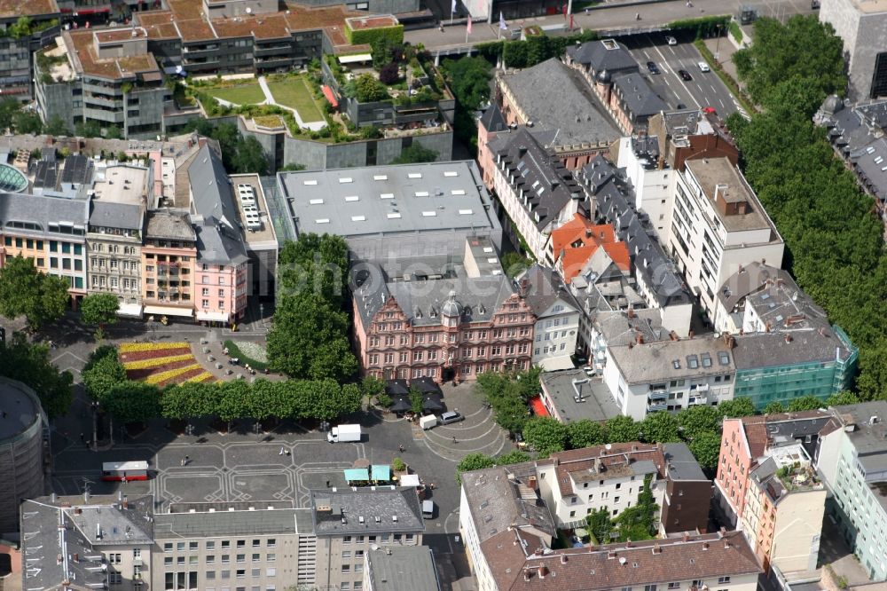 Mainz from the bird's eye view: The building of the Johannes-Gutenberg Museum on the Liebfrauenstrasse in Mainz in Rhineland-Palatinate