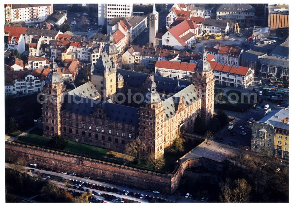 Aerial photograph Aschaffenburg / Bayern - Johannesburg in Aschaffenburg - Bayern Schloss- und Gartenverwaltung Aschaffenburg Schlossplatz 4 63739 Aschaffenburg (0 60 21) 3 86 57-0 Fax (0 60 21) 3 86 57-16 sgvaschaffenburg@bsv.bayern.de 10.12.02