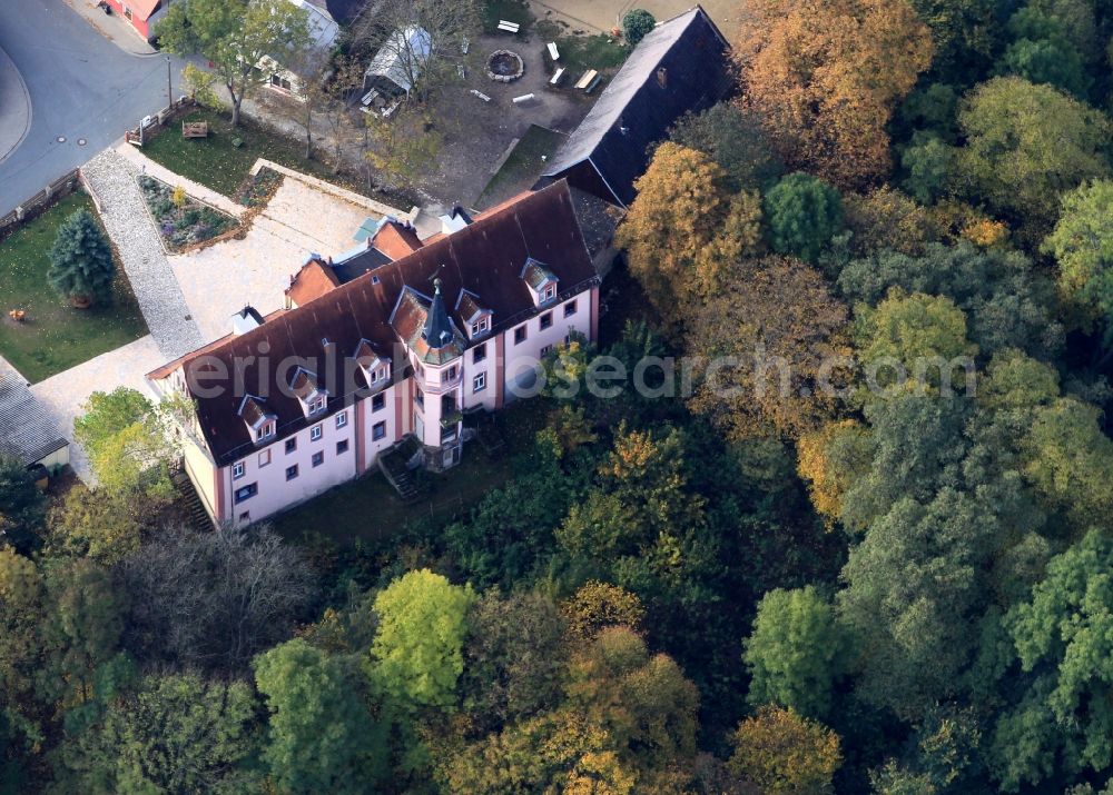 Bad Sulza from the bird's eye view: Youth and adventure and experience meeting in the former mansion in the road August-Bebel-Straße in the district Bergsulza in Bad Sulza in Thuringia