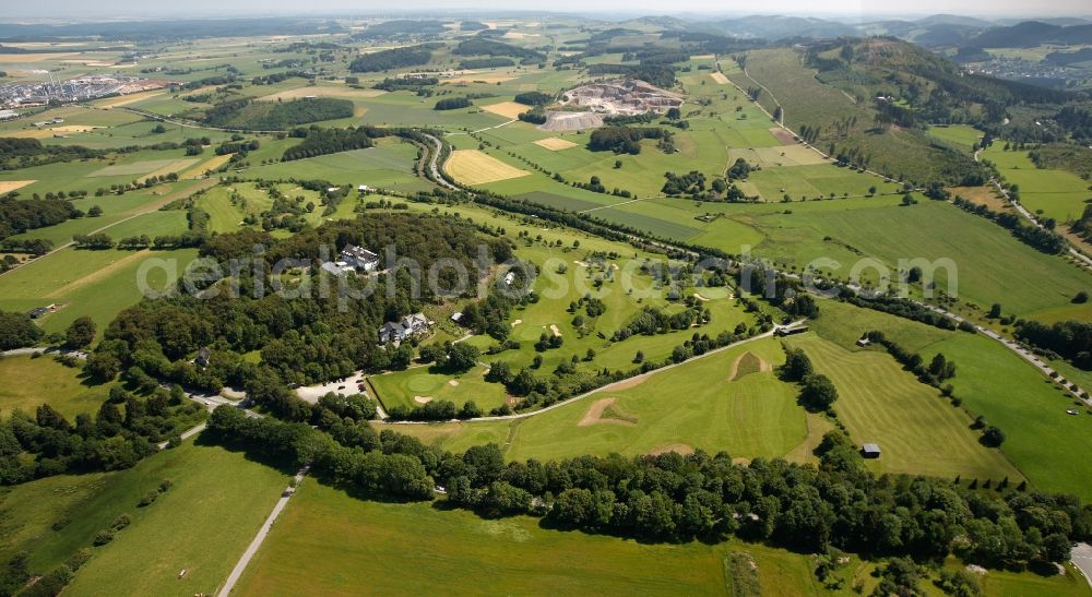 Aerial image Brilon - View of the youth hostel and the wood hotel Brilon in the state North Rhine-Westphalia