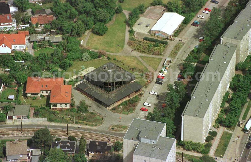 Potsdam-Drewitz from above - Jugendklub in Potsdam Drewitz.