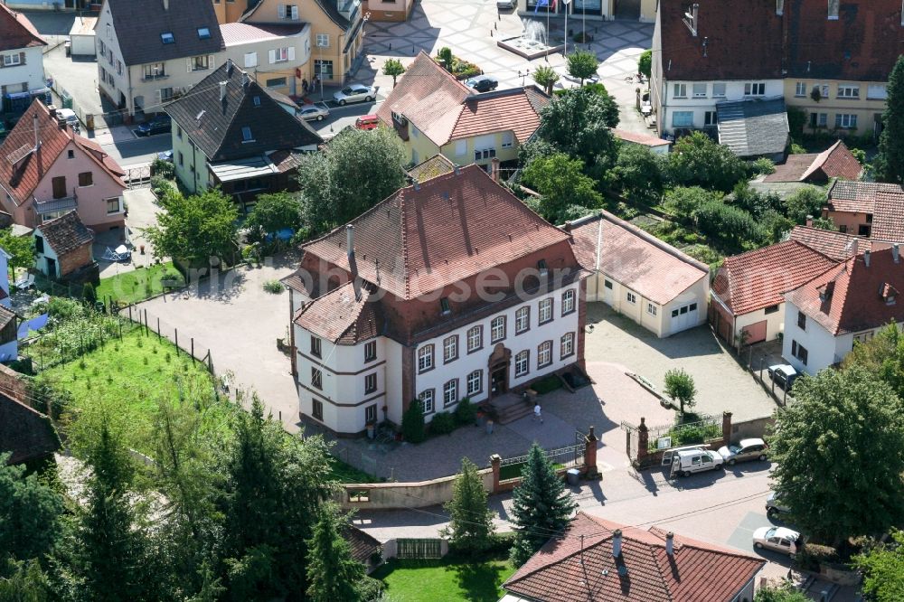 Lauterbourg from the bird's eye view: Building of youth centre Home Youth And Culture M.j.c. in Lauterbourg in Grand Est, France