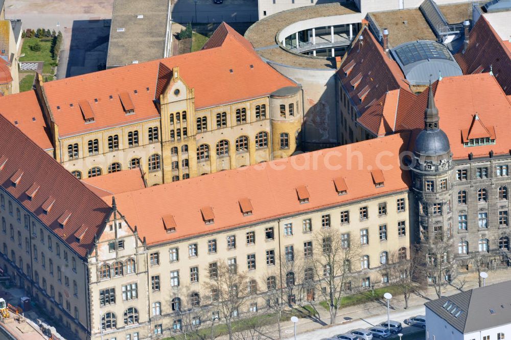 Magdeburg from above - View the Palace of Justice of the Magdeburg district court in the district Sudenburg