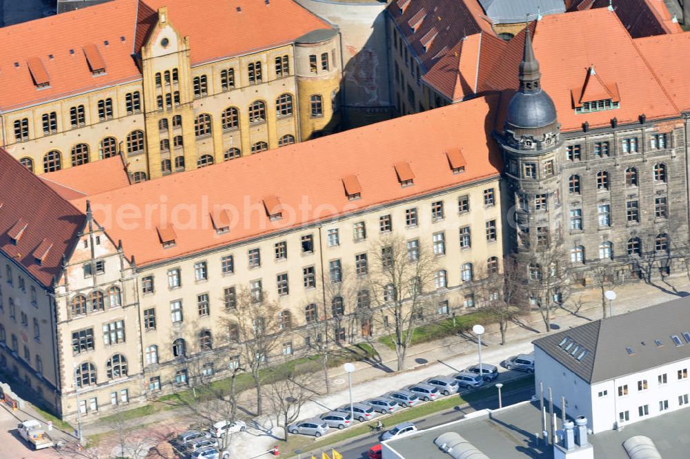 Magdeburg from the bird's eye view: View the Palace of Justice of the Magdeburg district court in the district Sudenburg