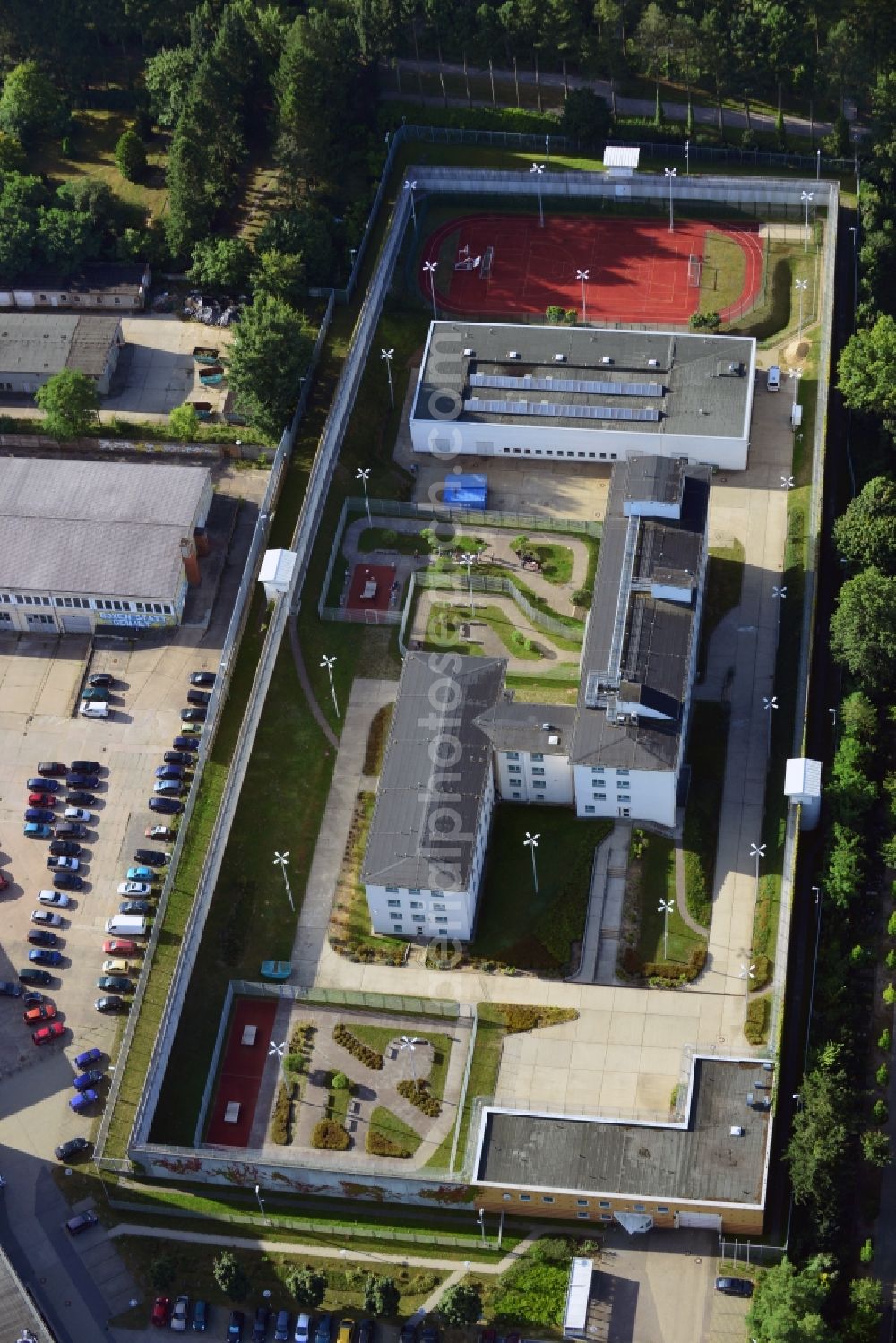 Aerial photograph Frankfurt (Oder) - View of correctional facility Frankfurt (Oder) in Brandenburg