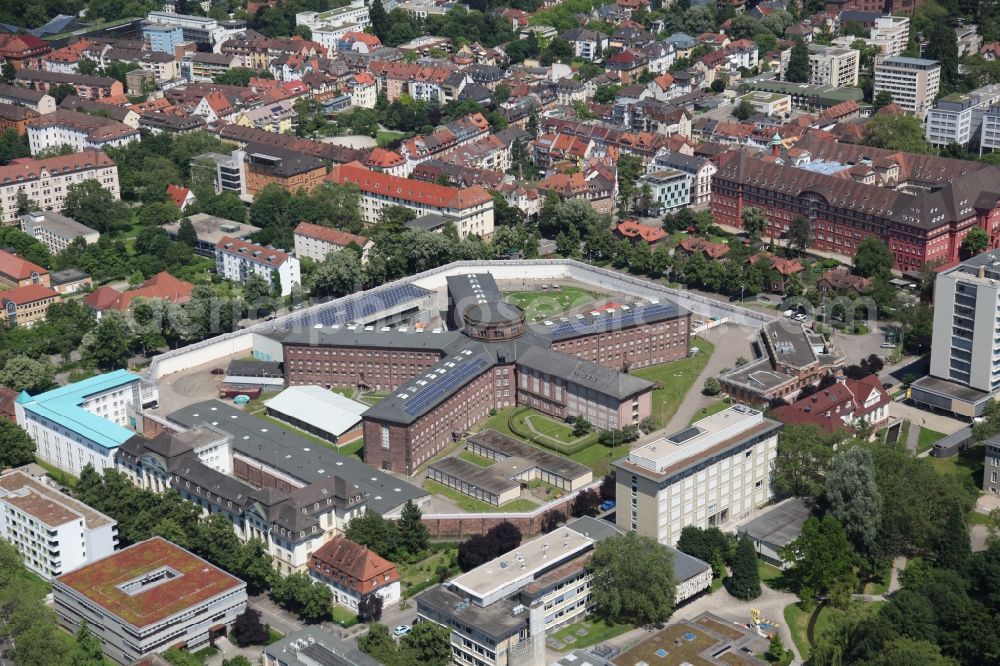 Aerial image Freiburg im Breisgau - Freiburg Prison, Prison, in Freiburg in Baden-Württemberg