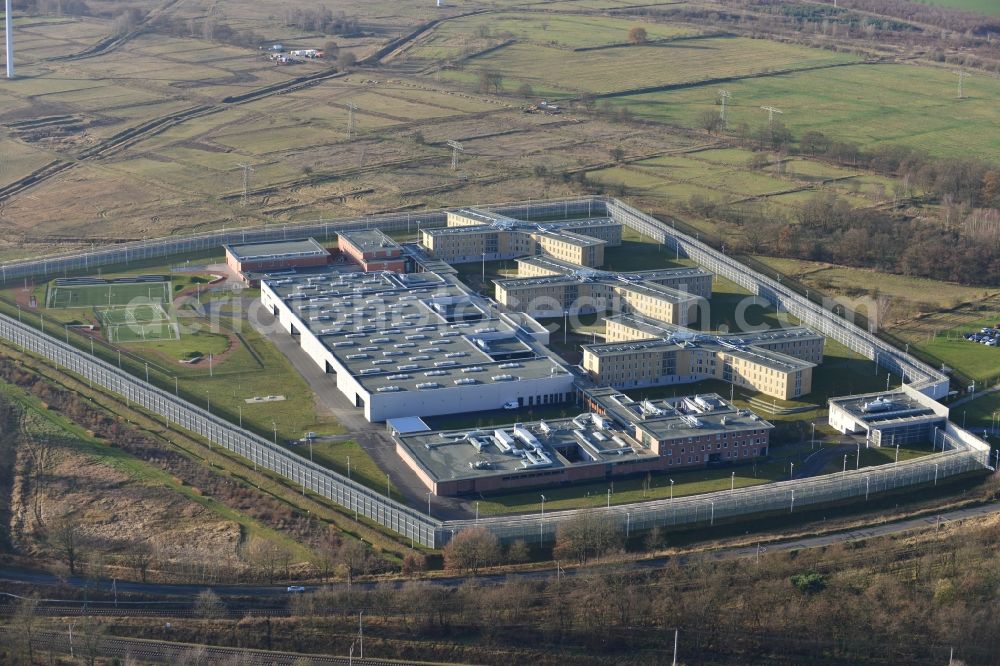 Großbeeren from above - New Prison Heidering Grossbeeren in Teltow-Flaming in Brandenburg