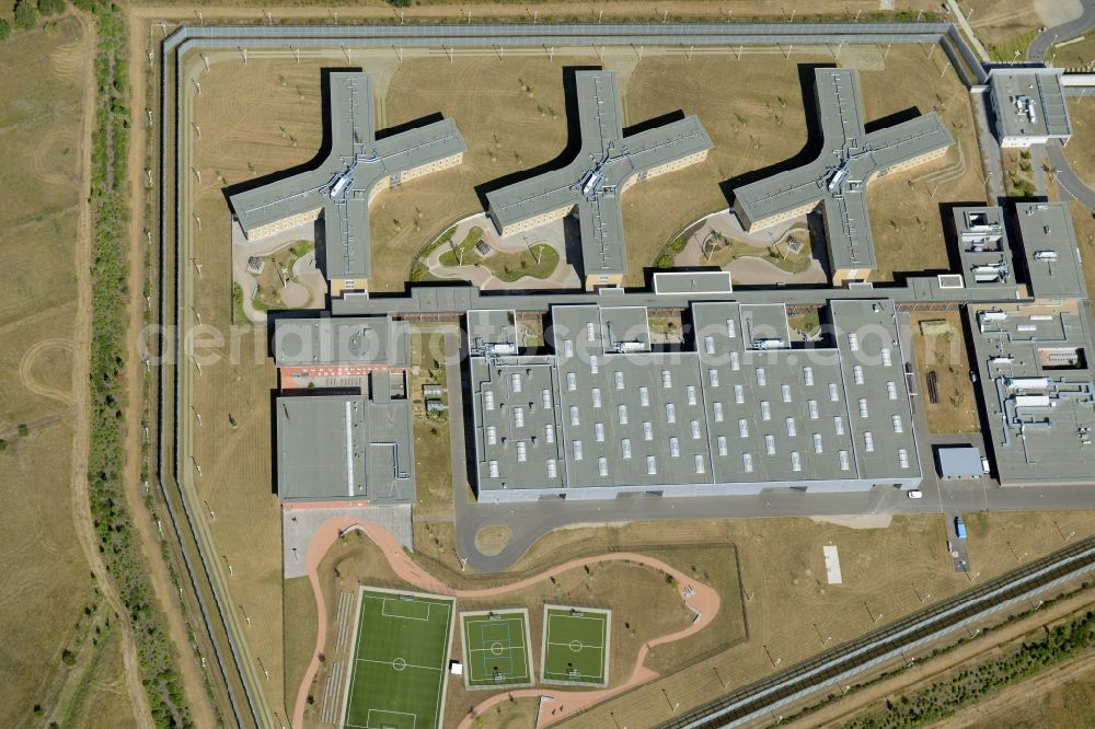 Aerial photograph Großbeeren - New Prison Heidering Grossbeeren in Teltow-Flaming in Brandenburg