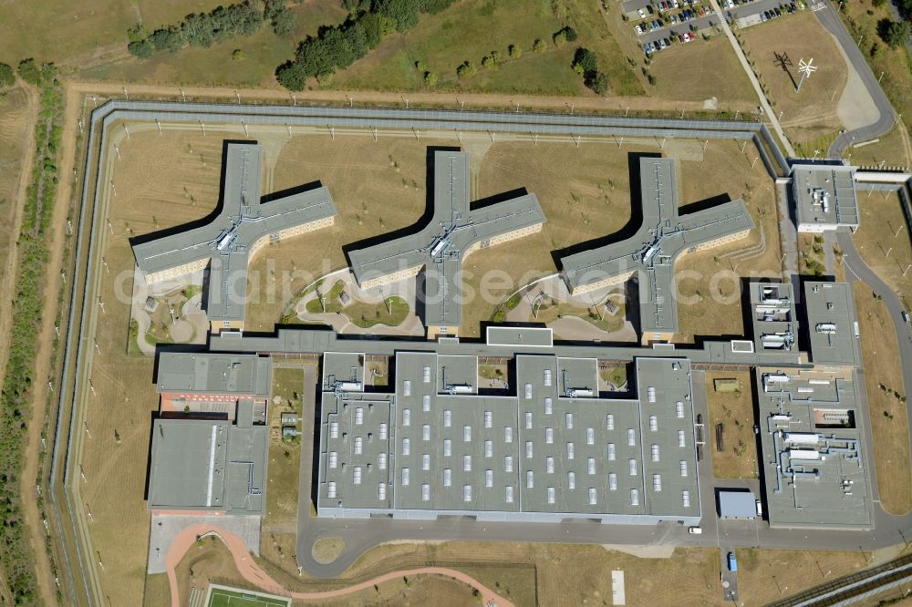 Großbeeren from above - New Prison Heidering Grossbeeren in Teltow-Flaming in Brandenburg