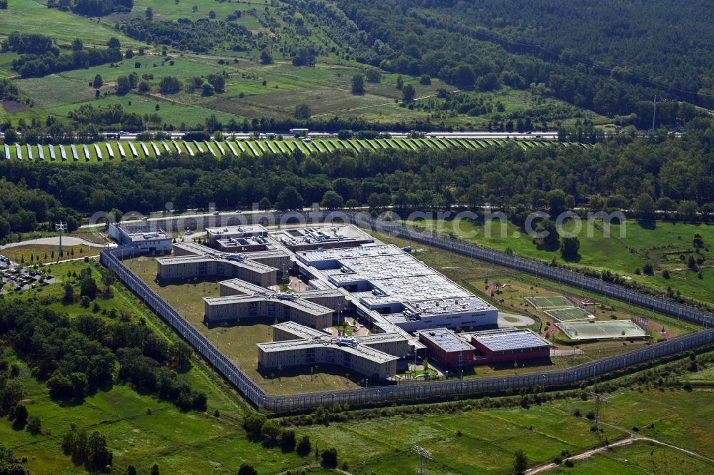 Aerial image Großbeeren - Prison Heidering Grossbeeren in Teltow-Flaming in Brandenburg