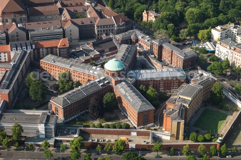 Berlin from the bird's eye view: Prison JVA Moabit - Detention Center in Berlin