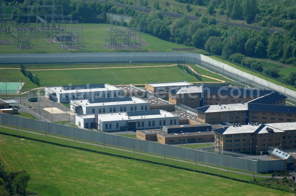 Aerial image Rosdorf - Prison grounds and high security fence Prison Am grossen Sieke in the district Grone in Rosdorf in the state Lower Saxony, Germany