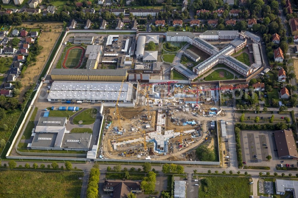 Aerial photograph Werl - Penitentiary Werl Prison on Langenwiedenweg in the north of Werl, North Rhine-Westphalia