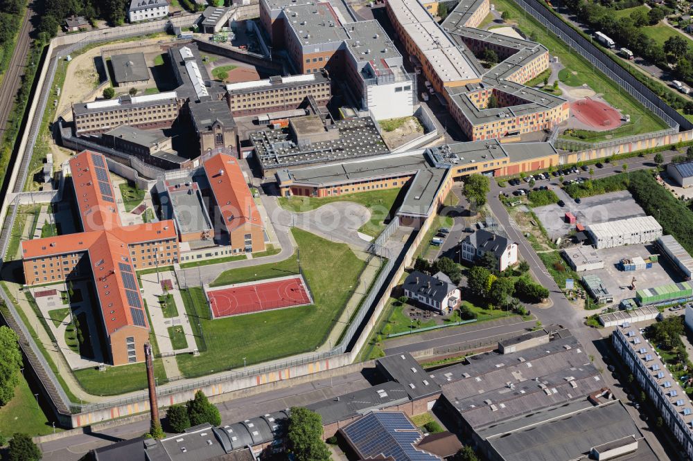 Aerial image Anrath - Prison grounds and high security fence Prison Willich in Anrath in the state North Rhine-Westphalia, Germany