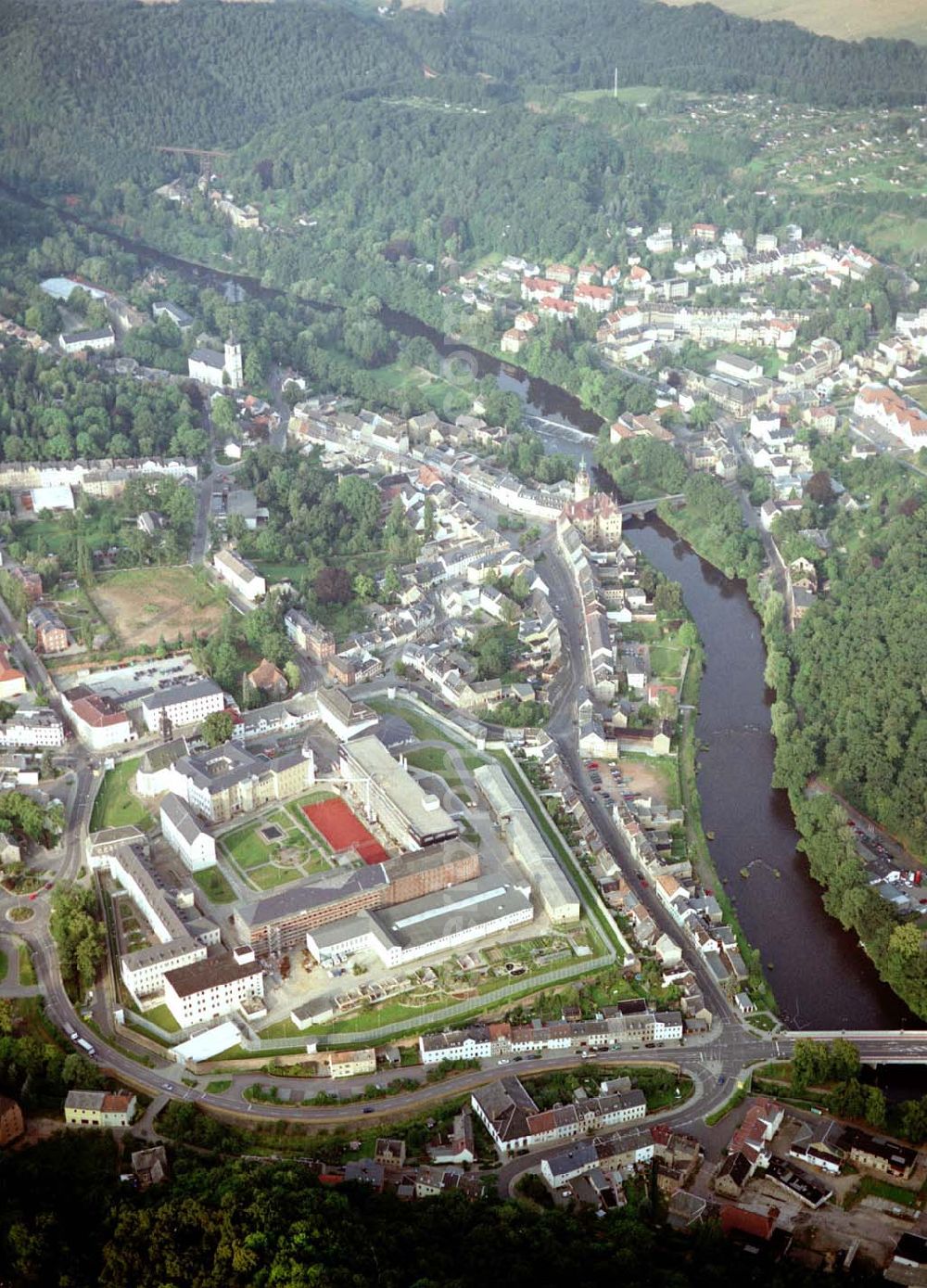 Aerial photograph Waldheim - Justizvollzugsanstalt Waldheim (034327) 99-0 Dresdener Str. 1 A 04736 Waldheim