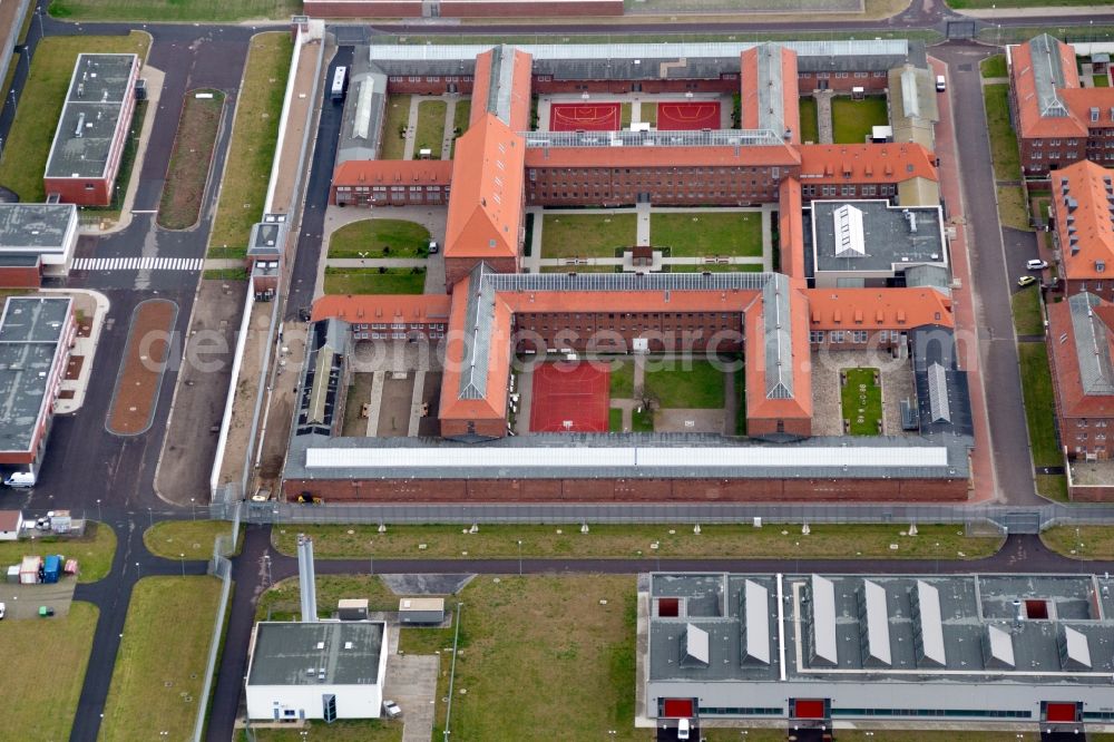 Aerial photograph Brandenburg an der Havel - View on the Prison in Brandenburg an der Havel in the state Brandenburg