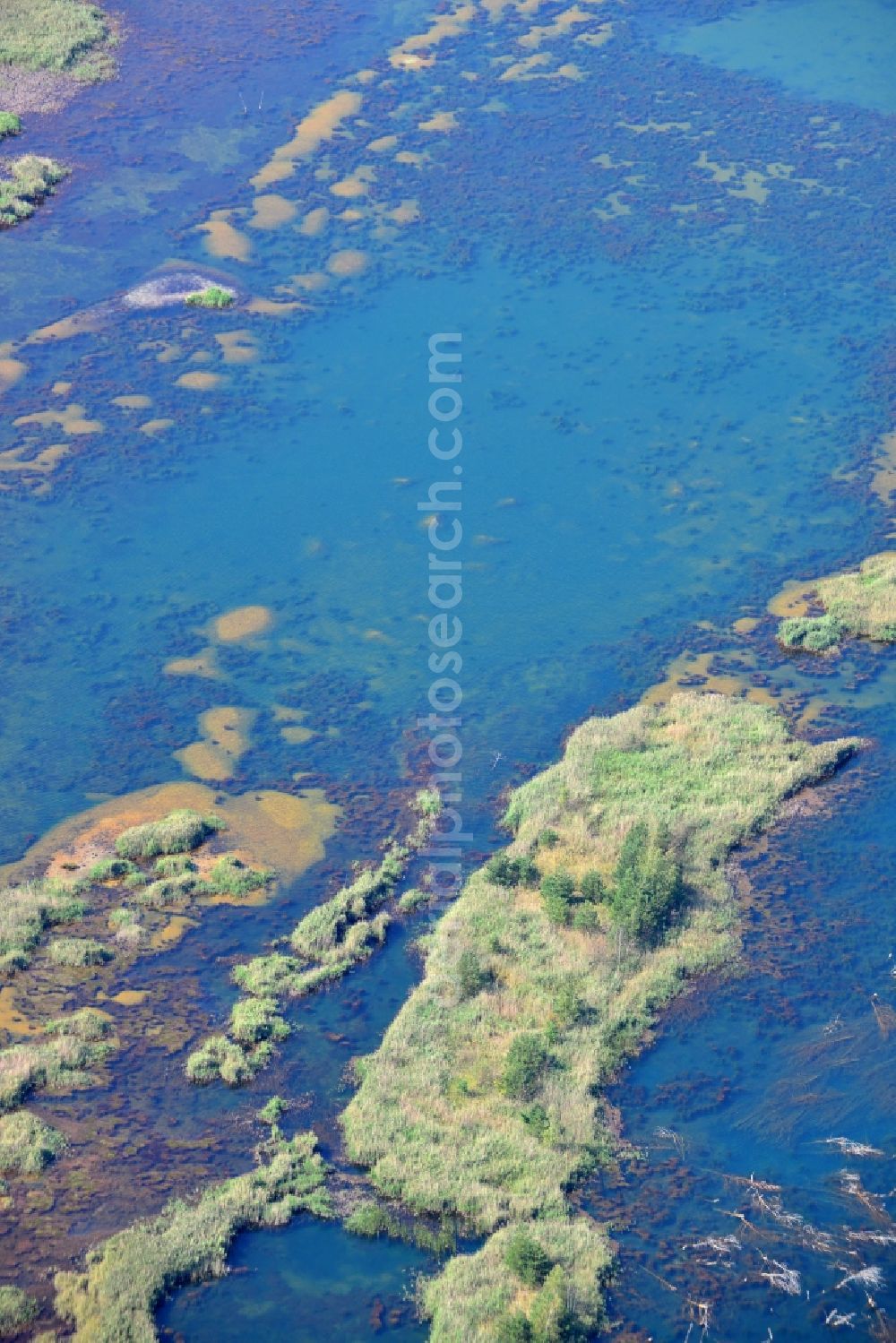 Aerial image Schwarzheide - View of Kabelbaggerteich in Schwarzheide in Brandenburg