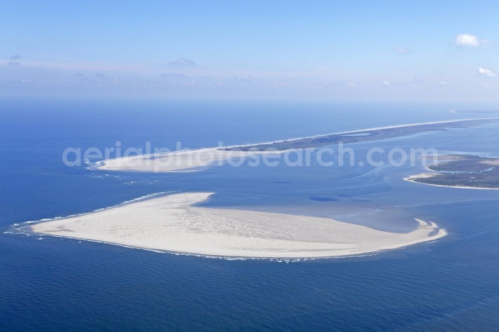 Aerial image Juist - Kachelotplate and Juist Island - islands in the North Sea in Lower Saxony