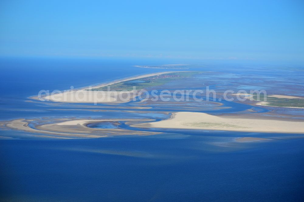 Juist from the bird's eye view: View of the islands Memmert, Kachelotplate and Juist in the North Sea in Lower Saxony