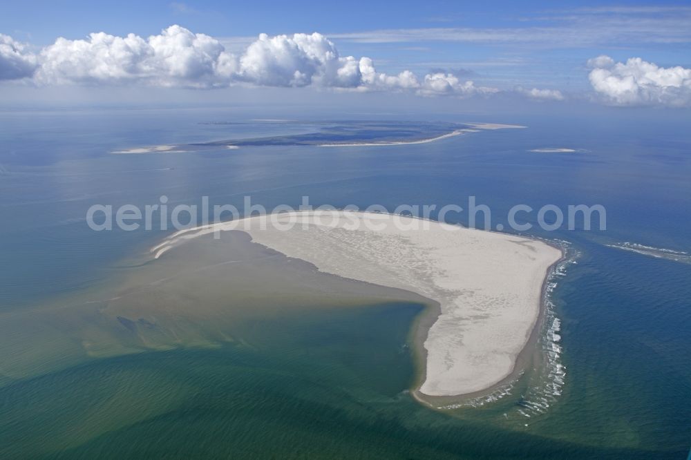 Aerial photograph Borkum - Kachelotplate- island in the North Sea in Lower Saxony