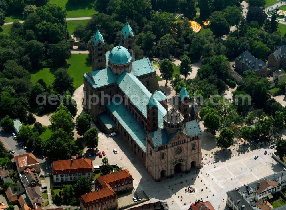 Speyer from the bird's eye view: View of the Cathedral of Speyer The Emperor and St. Marys Cathedral of Speyer is the largest remaining Romanesque church in the world