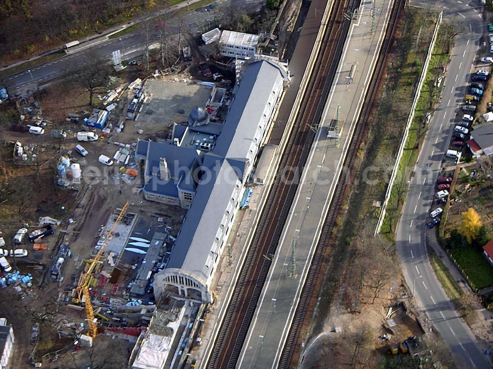 Aerial image Potsdam - 24.11.2004 Potsdam, Blick auf den fast fertig rekonstruierten Kaiserbahnhof in Potsdam.