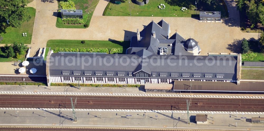 Potsdam from above - View of Kaiserbahnhof Potsdam in Brandenburg