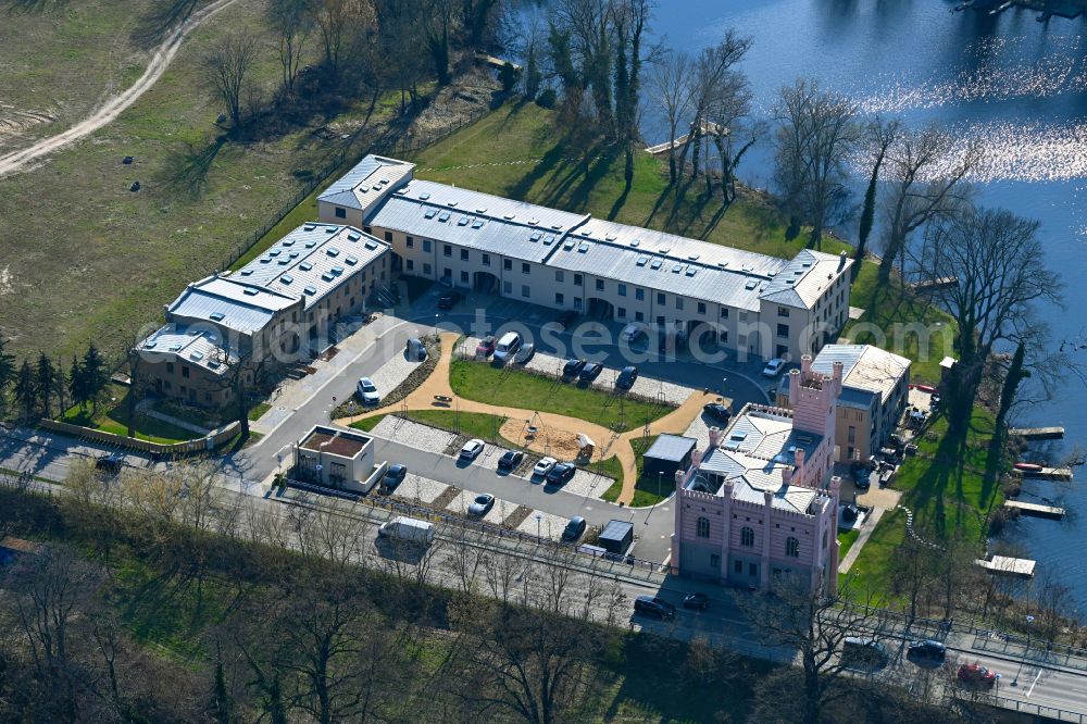 Potsdam from above - New multi-family residential complex along the federal street 2 in the district Neu Fahrland in Potsdam in the state Brandenburg, Germany