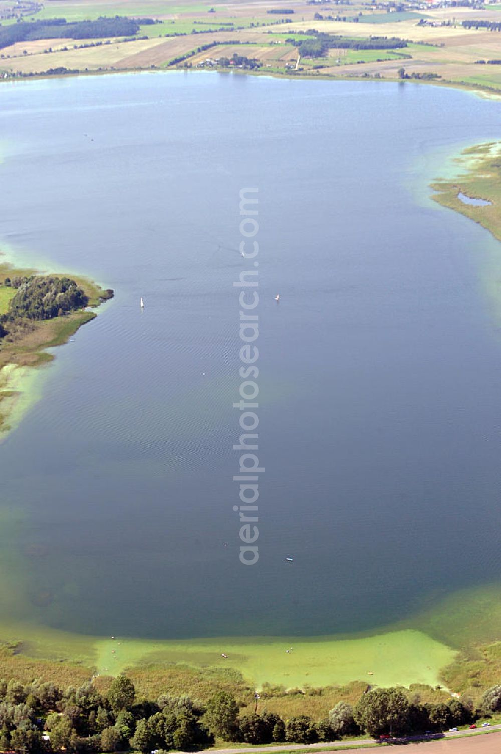 Aerial image WONGROWITZ / WAGROWIEC - View of lake Kaliszanskie near Wongrowitz / Kamienica in the province of Großpolen