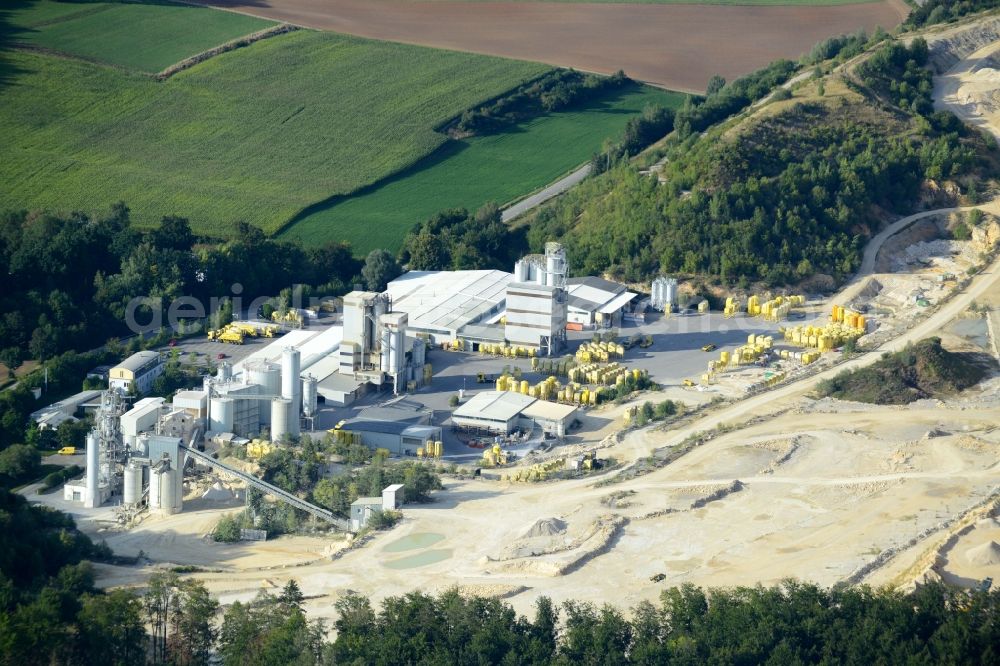 Aerial photograph Painten - Site and tailings area of the chalk mining Kalkwerk Rygol GmbH & Co. KG in Painten in the state Bavaria