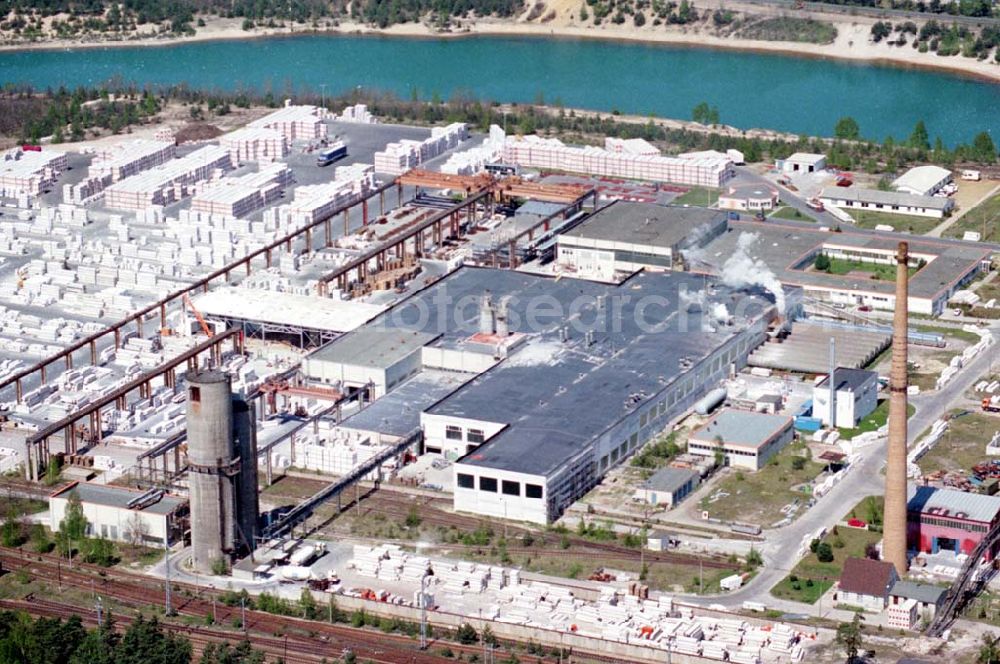 Finsterwalde from above - 04.05.1995 Kalksandsteinwerk bei Finsterwalde