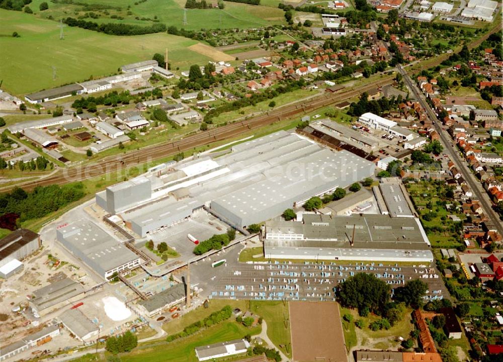 Aerial photograph Boizenburg - Kalksandsteinwerk von Boizenburg in Mecklenburg - Vorpommern.