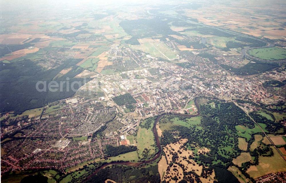 Dessau from the bird's eye view: Kalkseinsteinwerk von Boizenburg in Mecklenburg - Vorpommern. 09.07.02