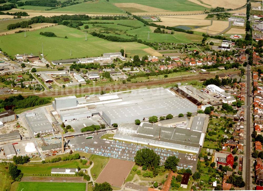 Boizenburg from above - Kalksteinwerk von Boizenburg in Mecklenburg - Vorpommern.