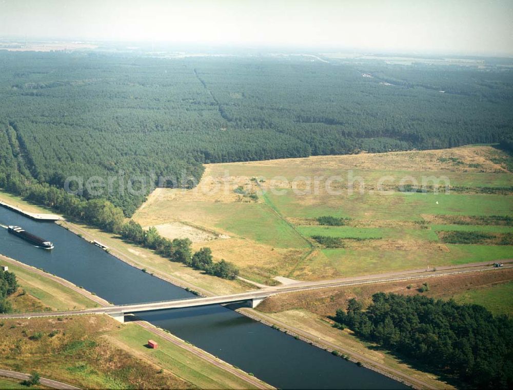 Hohenwarthe from above - Blick auf die Brücke bei Hohenwarthe. Ein Ausbauprojekt des Wasserstraßenneubauamtes Magdeburg.