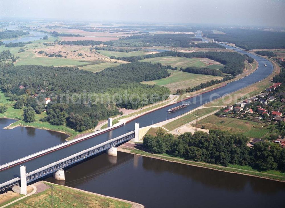 Hohenwarthe from above - Blick auf die Brücke bei Hohenwarthe. Ein Ausbauprojekt des Wasserstraßenneubauamtes Magdeburg.