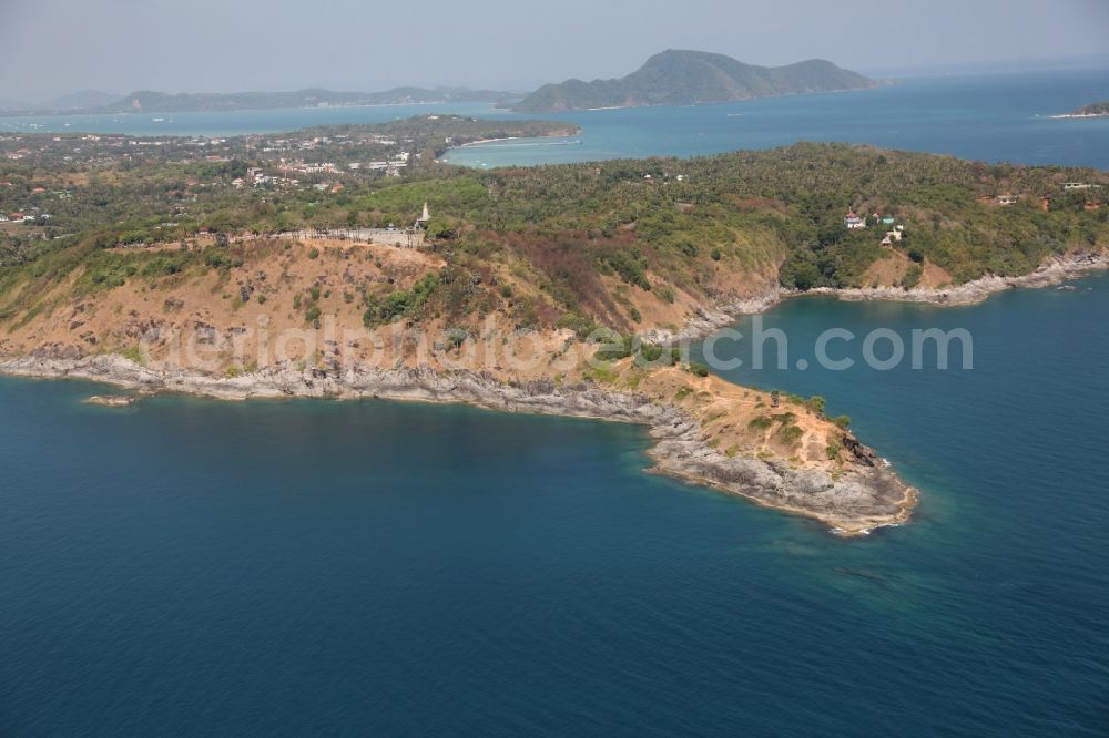 Rawai from the bird's eye view: The Phrom Thep Cape south of the city Rawai on the island of Phuket Thailand is the southernmost point of the island