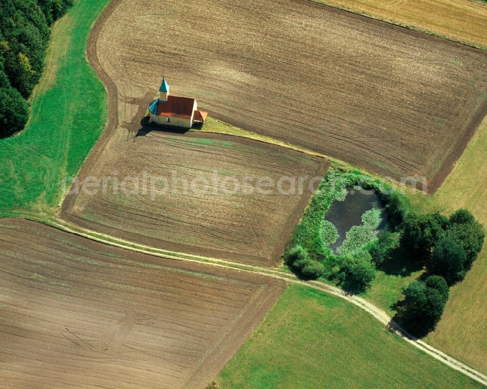 Aerial photograph Kelheim - The Chapel of St. Bartholomew's Church at Kelheim in Bavaria