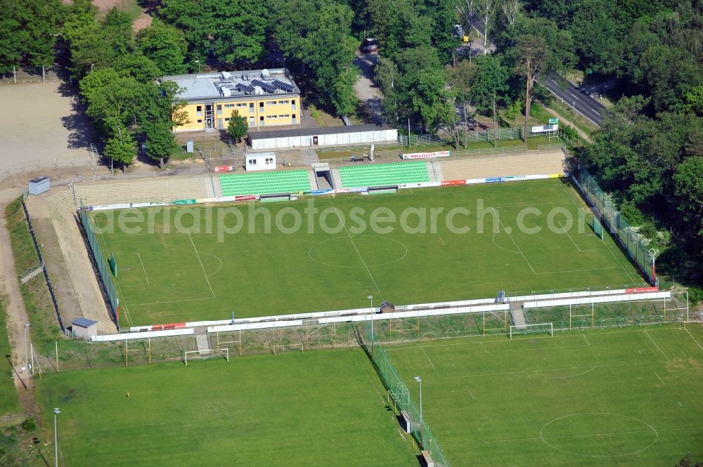 Aerial image Fürstenwalde - Karl-Friedrich-Friesen-Stadium Fürstenwalde in the state Brandenburg