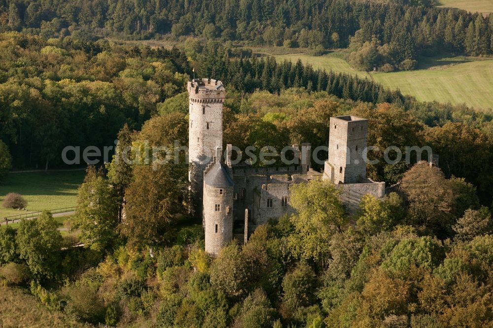 Pelm from the bird's eye view: View of the Kasselburg near the town of Pelm in the state of Rhineland-Palatinate